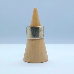 Large & Wide Vintage Solid 925 Sterling Silver Band Ring. Unisex Size 4,5